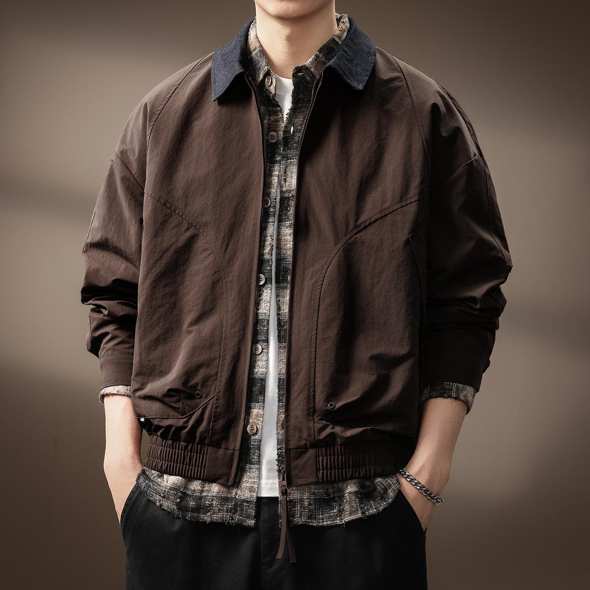Men s Trendy American Barn Style Patchwork Lapel Jacket - Autumn Loose Casual Outerwear XL (70-80kg) темно-червоний колір
Men s Trendy American Barn Style Patchwork Lapel Jacket - Autumn Loose Casual Outerwear XL (70-80kg) темно-червоний колір