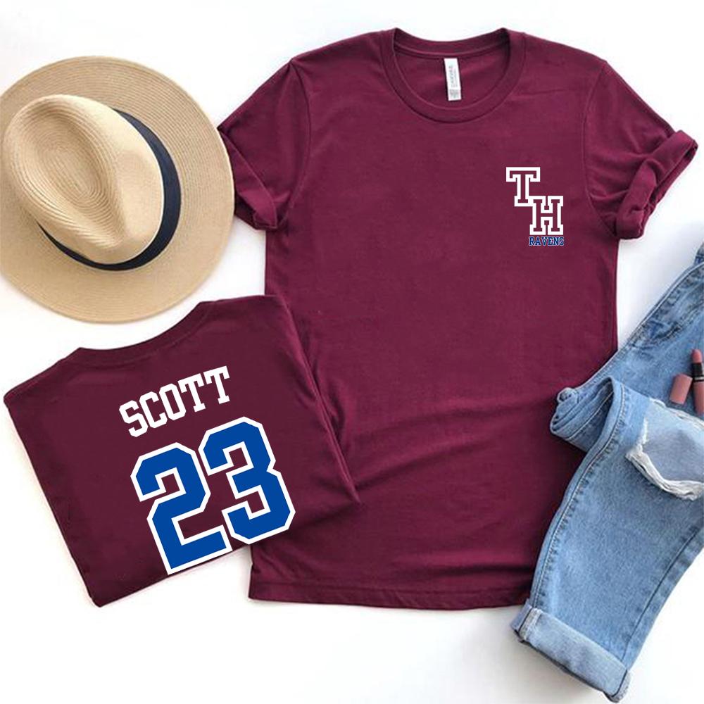 TREE HILL RAVENS Scott 23 Tshirt One Tree Hill Merch Nathan Scott Shirt North Carolina Tees Tv Show OTH Merch 2 Side Print Tops S
TREE HILL RAVENS Scott 23 Tshirt One Tree Hill Merch Nathan Scott Shirt North Carolina Tees Tv Show OTH Merch 2 Side Print Tops S