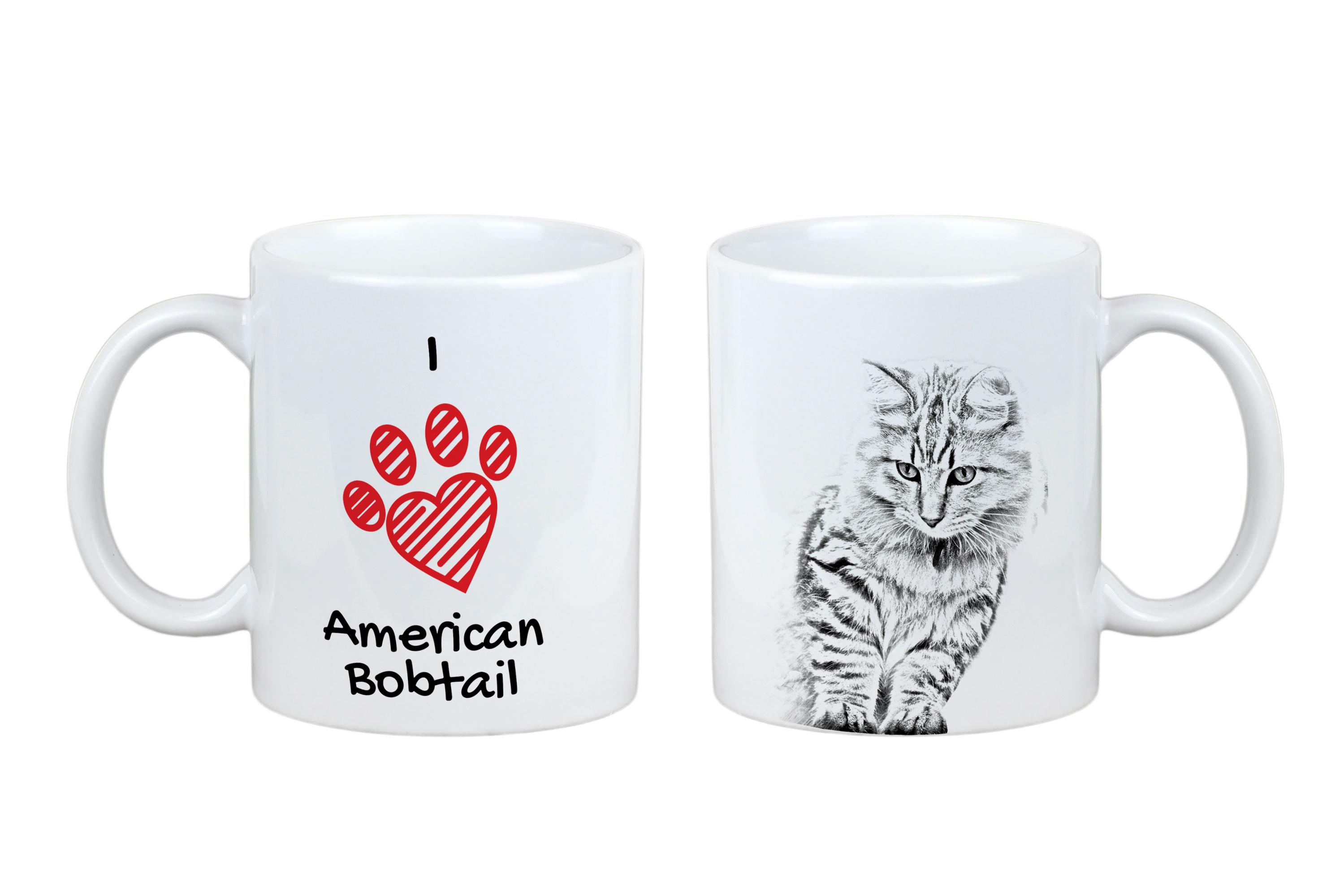 American Bobtail - cup with a cat, cute cup with graphics, a gift with your photo from the Art-Dog brand білий
American Bobtail - cup with a cat, cute cup with graphics, a gift with your photo from the Art-Dog brand білий