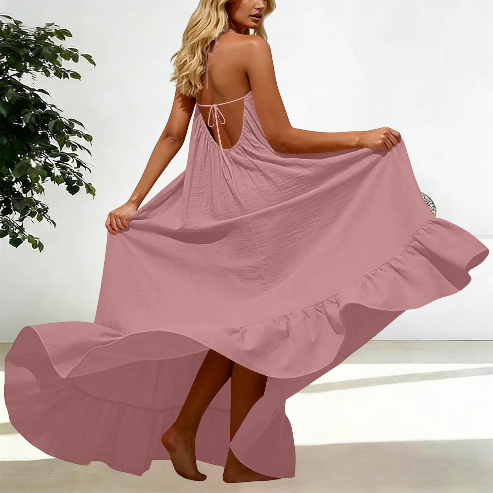 Women s Fashionable Casual -color Dress S рожевий
Women s Fashionable Casual -color Dress S рожевий