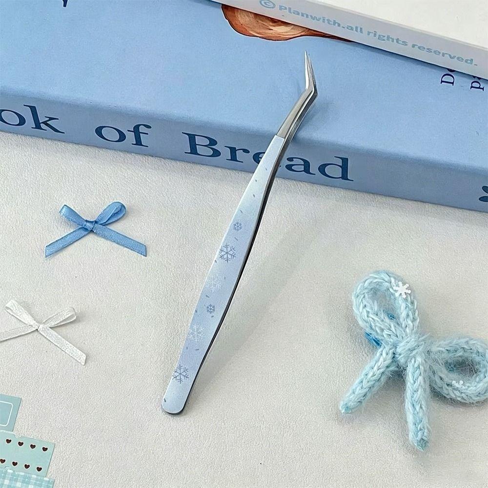 Stainless Steel Curved Stickers Tweezers Lashes Extension Tweezer Beauty Makeup Tools Snowflake gradient
Stainless Steel Curved Stickers Tweezers Lashes Extension Tweezer Beauty Makeup Tools Snowflake gradient