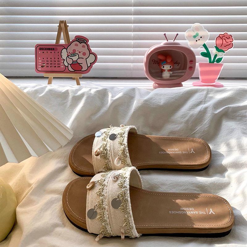 Flat bottom cross with cool slippers women s summer wear new seaside vacation one-word drag casual with skirt sandals 40
Flat bottom cross with cool slippers women s summer wear new seaside vacation one-word drag casual with skirt sandals 40
