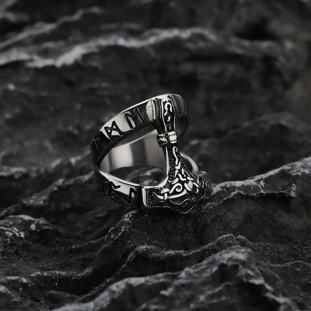 Nordic Viking Odin Thunderhammer Ring Stainless Steel Mens Jewelry Trendy Personalized Fashion Accessory 13
Nordic Viking Odin Thunderhammer Ring Stainless Steel Mens Jewelry Trendy Personalized Fashion Accessory 13