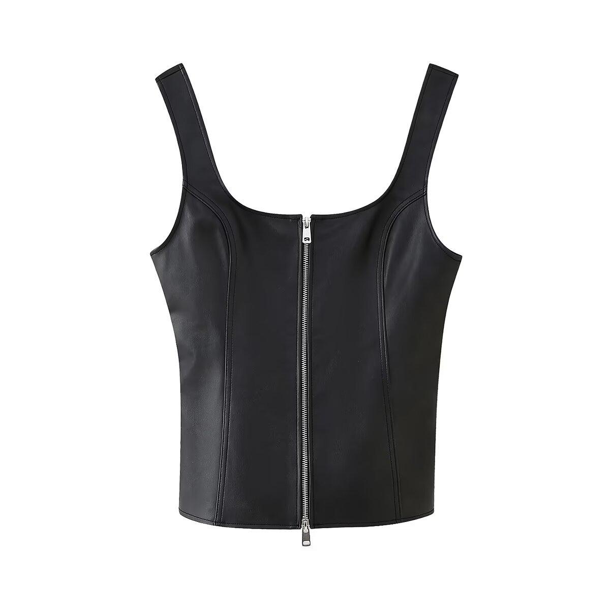 2024 European & American Style Faux Leather Slim Fit Women s Jacket with Zipper and Sexy Cami S
2024 European & American Style Faux Leather Slim Fit Women s Jacket with Zipper and Sexy Cami S