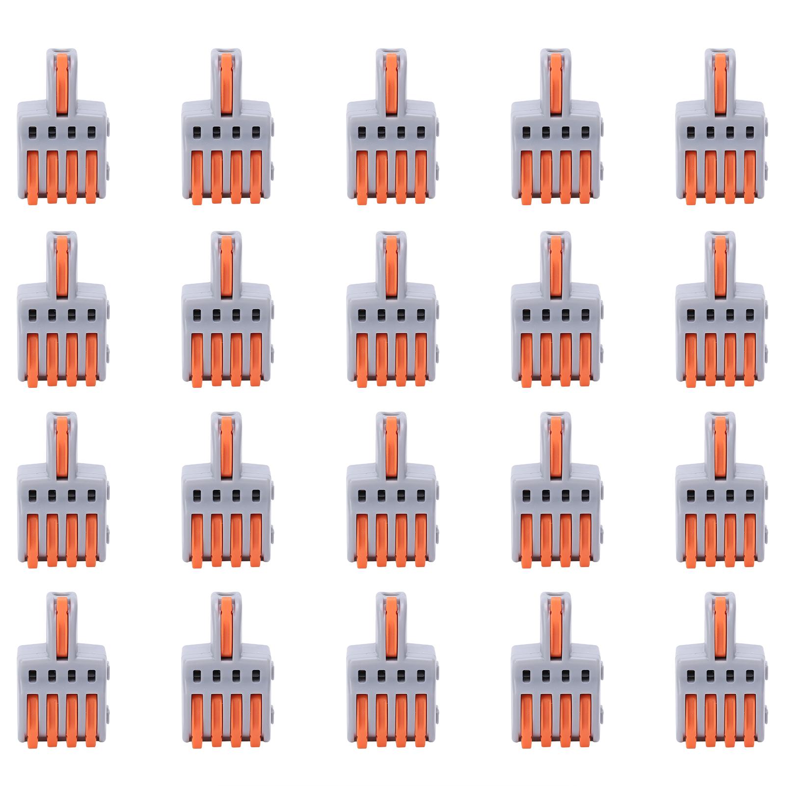 20Pcs Wire Connector 1 in 4 out PushType Splitter Conductor Terminal Block Electrical Parts(Orange )
20Pcs Wire Connector 1 in 4 out PushType Splitter Conductor Terminal Block Electrical Parts(Orange )