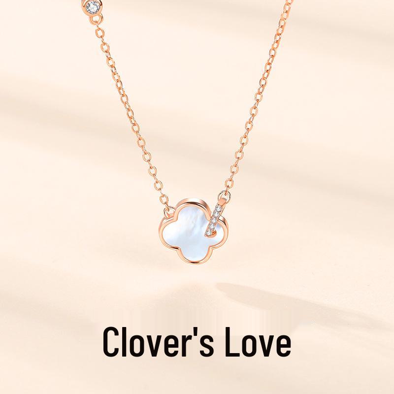 Star City S925 Sterling Silver Four-Leaf Clover Necklace with Mother-of-Pearl Pendant - Versatile Gift for Girlfriend Platinum Clover Necklace
Star City S925 Sterling Silver Four-Leaf Clover Necklace with Mother-of-Pearl Pendant - Versatile Gift for Girlfriend Platinum Clover Necklace