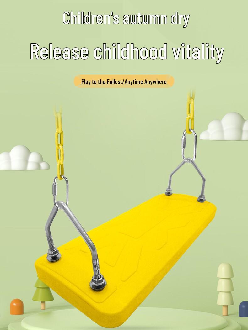Durable Outdoor Swing Seat with Steel-Core for Kids and Adults Black Single Board (without accessories)
Durable Outdoor Swing Seat with Steel-Core for Kids and Adults Black Single Board (without accessories)