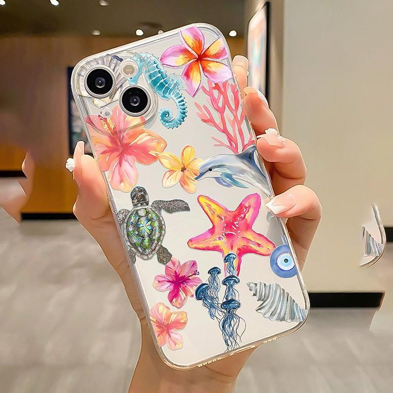 Cartoon marine creature printed phone case, suitable for iPhone 17, 16, 15, Plus, Pro, Max series phones - can be used as a gift iPhone XS чистий
Cartoon marine creature printed phone case, suitable for iPhone 17, 16, 15, Plus, Pro, Max series phones - can be used as a gift iPhone XS чистий