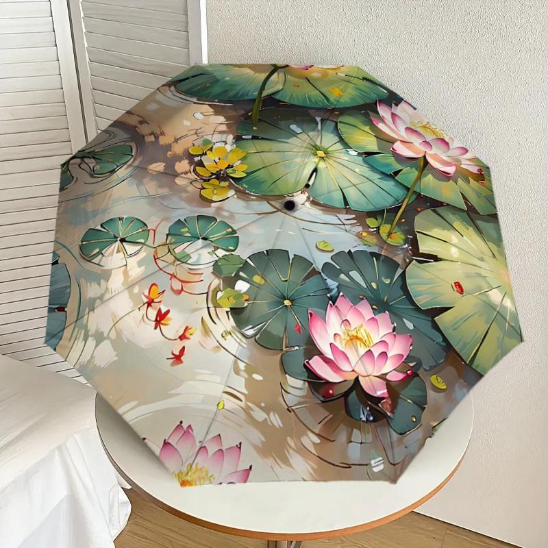 1pc Lotus Pond Reflections Umbrella with Plastic Handle,Suitable for All Seasons Home Travel Outdoor UmbrellaDD586
1pc Lotus Pond Reflections Umbrella with Plastic Handle,Suitable for All Seasons Home Travel Outdoor UmbrellaDD586