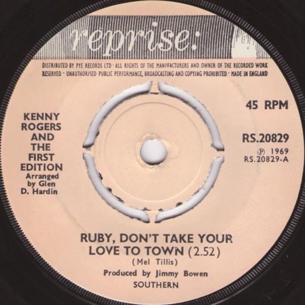 7inch Record KENNY ROGERS & THE FIRST EDITION - Ruby, Don t Take Your Love To Town RS20829 Reprise Records 1969 UK Rock Used
7inch Record KENNY ROGERS & THE FIRST EDITION - Ruby, Don t Take Your Love To Town RS20829 Reprise Records 1969 UK Rock Used