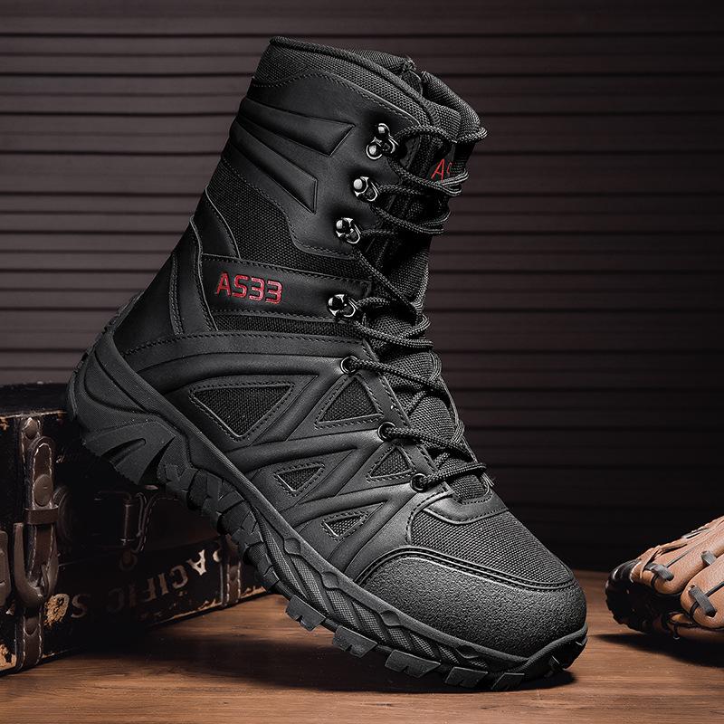 Men’s Tactical High-Top Combat Boots - Non-Slip, Wear-Resistant Outdoor Training Footwear 43 чорний
Men’s Tactical High-Top Combat Boots - Non-Slip, Wear-Resistant Outdoor Training Footwear 43 чорний