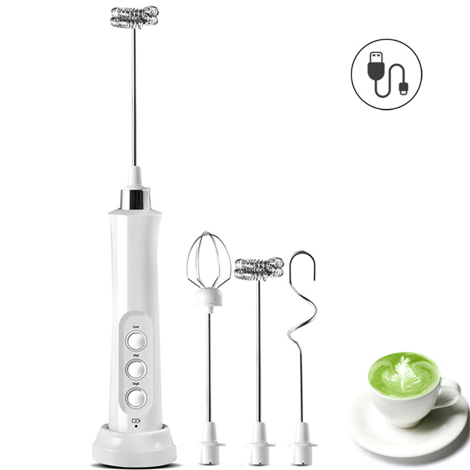 3 In 1 Electric Milk Frother 3 Speeds Adjustable Rechargeable High Speeds Milk Foam Maker Handheld Foamer For Egg Milk Coffee white#0
3 In 1 Electric Milk Frother 3 Speeds Adjustable Rechargeable High Speeds Milk Foam Maker Handheld Foamer For Egg Milk Coffee white#0