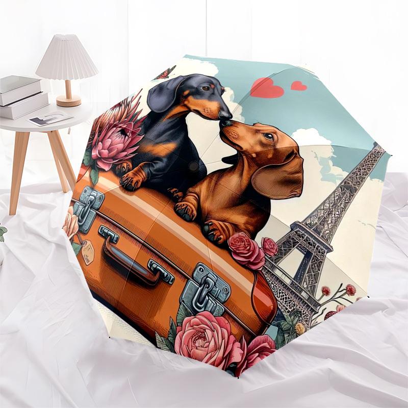 1pc Dachshunds in Paris suitcase flowers hearts Umbrella with Plastic Handle,Suitable for All Seasons Home Travel Outdoor Umbrellaptys31057
1pc Dachshunds in Paris suitcase flowers hearts Umbrella with Plastic Handle,Suitable for All Seasons Home Travel Outdoor Umbrellaptys31057