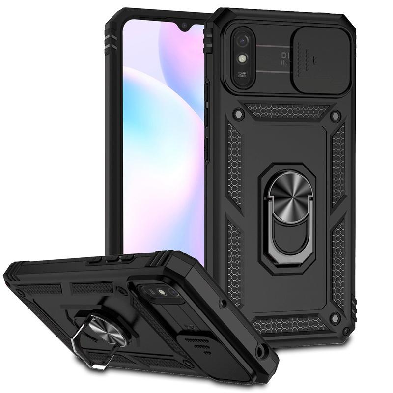 Чохол для Xiaomi Redmi 9A Чохол-броня з ковзним захистом камери для телефону Redmy 9A 9 A Redmi9A з кільцем-підставкою, протиударна задня кришка for Redmi 9A чорний
Чохол для Xiaomi Redmi 9A Чохол-броня з ковзним захистом камери для телефону Redmy 9A 9 A Redmi9A з кільцем-підставкою, протиударна задня кришка for Redmi 9A чорний
