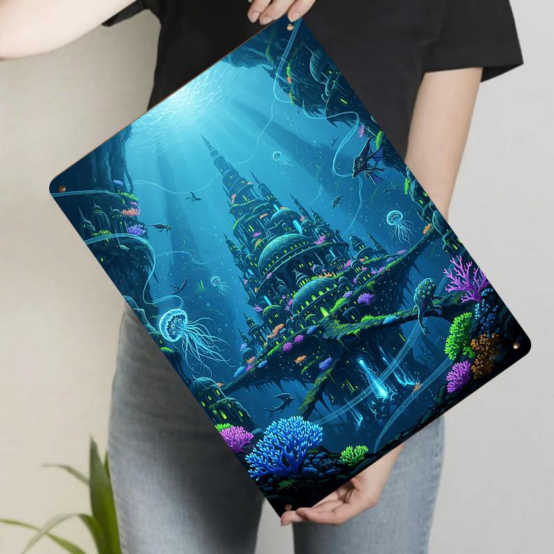 Deep Sea Fantasy Castle Metal Wall Art Underwater Palace Jellyfish Decorative Painting Home Decoration 20x30cm(7.8x11.8inch)
Deep Sea Fantasy Castle Metal Wall Art Underwater Palace Jellyfish Decorative Painting Home Decoration 20x30cm(7.8x11.8inch)