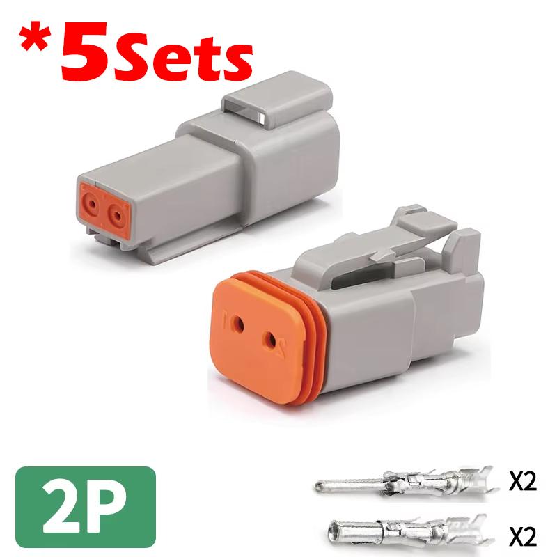 5Sets Deutsch Type Connector Male Female Waterproof DT Connectors 2-Pin Dt04-2p Dt06-2s 8202612040,Sealable,2 Position
5Sets Deutsch Type Connector Male Female Waterproof DT Connectors 2-Pin Dt04-2p Dt06-2s 8202612040,Sealable,2 Position