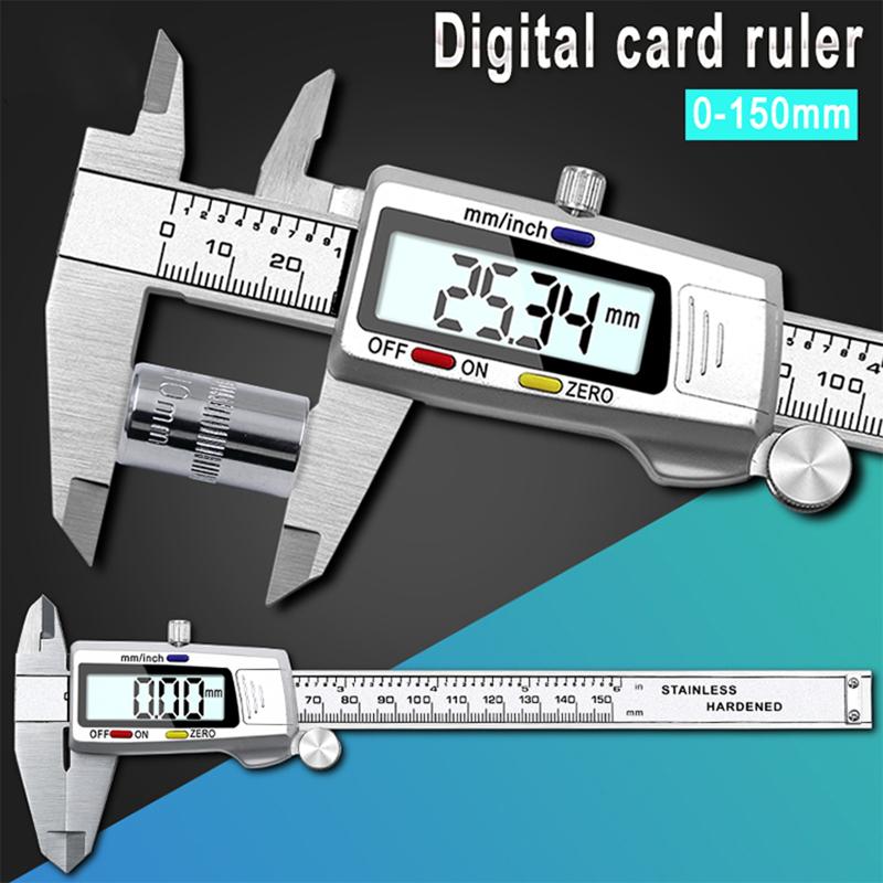 0-150mm Digital Vernier Stainless Steel LCD Display Caliper with Tri-color Button for Length Width Depth Diameter Type A
0-150mm Digital Vernier Stainless Steel LCD Display Caliper with Tri-color Button for Length Width Depth Diameter Type A
