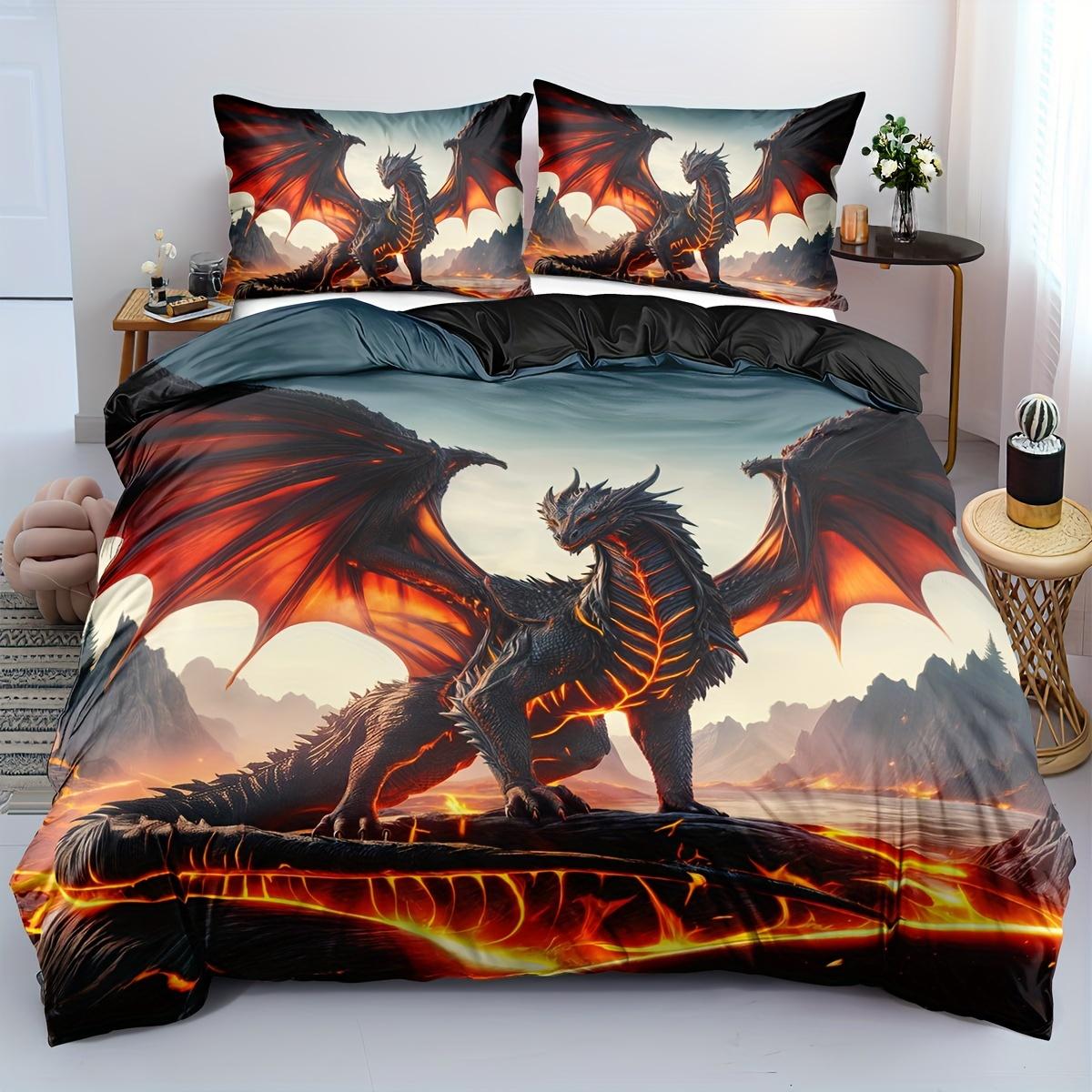 Vibrant Dragon Bedding Set: 3D Printed Dragon Design, Soft And Comfortable, Suitable for Twin, Full, Queen, And King Sizes (135x200cm)
Vibrant Dragon Bedding Set: 3D Printed Dragon Design, Soft And Comfortable, Suitable for Twin, Full, Queen, And King Sizes (135x200cm)
