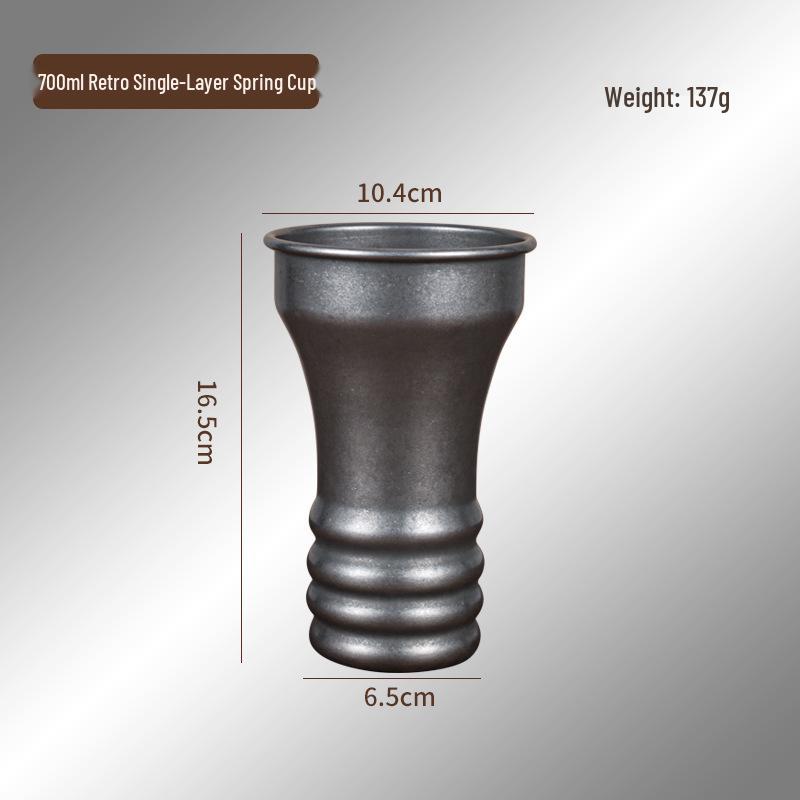 Retro 304 Stainless Steel Beverage Cup for Juice, Milk Tea, Water, Lemonade, and Beer
Retro 304 Stainless Steel Beverage Cup for Juice, Milk Tea, Water, Lemonade, and Beer