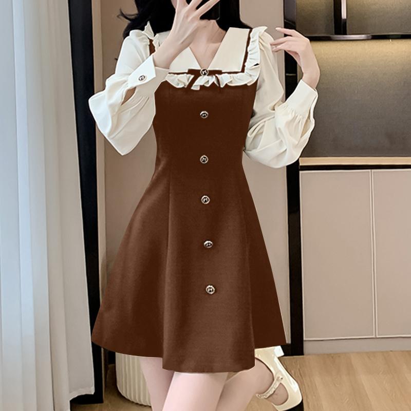 VONDA Женские летние платья с длинным рукавом и оборками на лацканах L коричневый
VONDA Женские летние платья с длинным рукавом и оборками на лацканах L коричневый