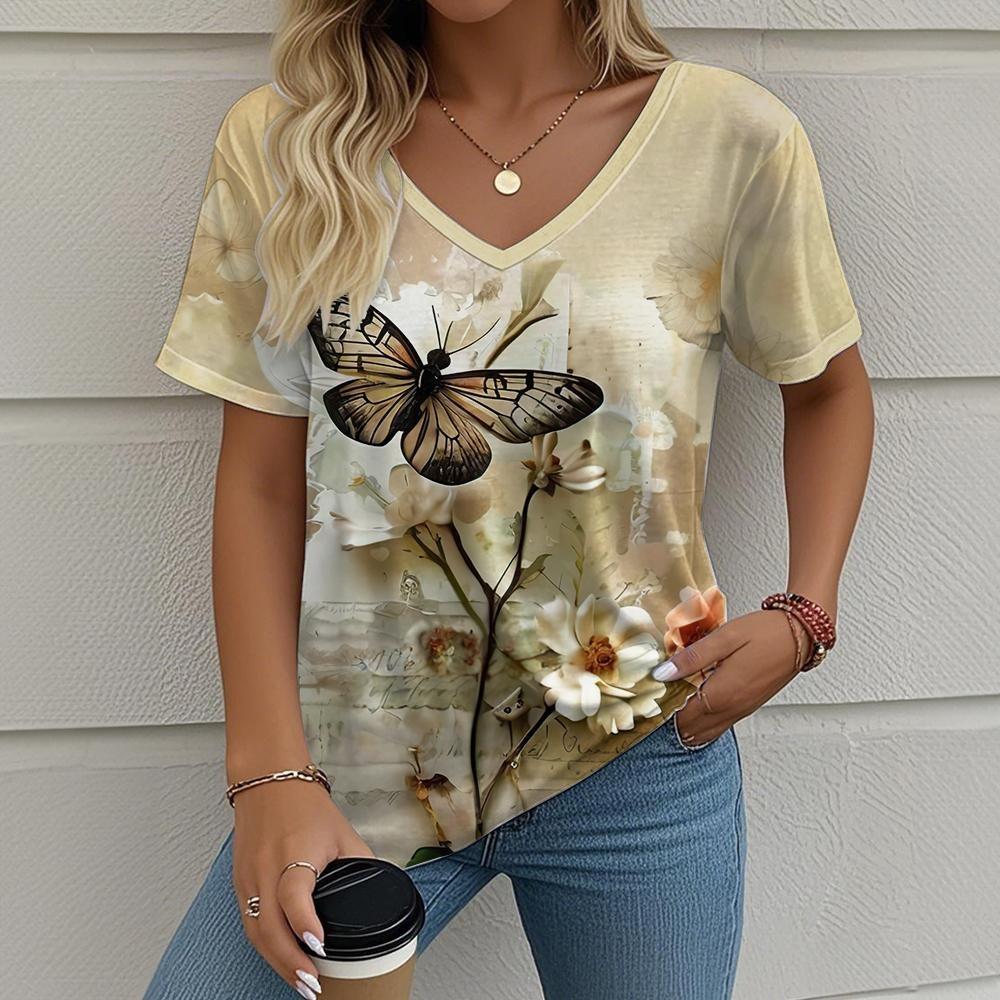 Fashion Flower Floral 3D Print T-Shirts Women s Streetwear V-Neck T Shirt Tee Tops Oversized Harajuku Oversized Female Clothing S
Fashion Flower Floral 3D Print T-Shirts Women s Streetwear V-Neck T Shirt Tee Tops Oversized Harajuku Oversized Female Clothing S