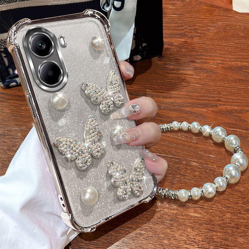 Luxury Pearl Butterfly Bracelet Shockproof Plating Case For Xiaomi Poco X7 X6 F7 Pro M6 F6 X5 X3 POCO C65 C75 Glitter Cover Gift POCO C71
Luxury Pearl Butterfly Bracelet Shockproof Plating Case For Xiaomi Poco X7 X6 F7 Pro M6 F6 X5 X3 POCO C65 C75 Glitter Cover Gift POCO C71
