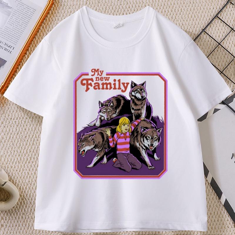 My New Family Wolf T-shirt Unisex WOMEN Vintage Cotton Short Sleeve T Shirt Funny T Shirts Comfortable Round Neck Graphic Tees Tops 4XL
My New Family Wolf T-shirt Unisex WOMEN Vintage Cotton Short Sleeve T Shirt Funny T Shirts Comfortable Round Neck Graphic Tees Tops 4XL