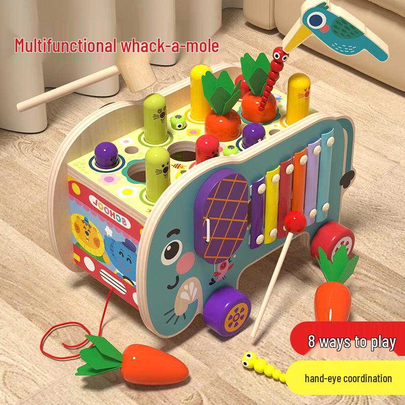 Children’s Wooden Whack-a-Mole Puzzle & Piano Toy Set: Elephant, Dinosaur, and Tractor Theme for Early Education
Children’s Wooden Whack-a-Mole Puzzle & Piano Toy Set: Elephant, Dinosaur, and Tractor Theme for Early Education
