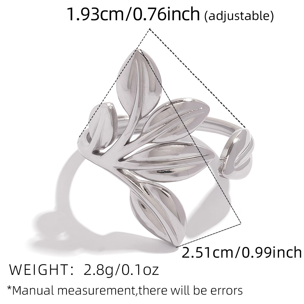 Irregular Stainless Steel Plant Leaf Rings for Women Trendy Chic 18K Gold Plated High Quality Waterproof Zircon For Her resizable
Irregular Stainless Steel Plant Leaf Rings for Women Trendy Chic 18K Gold Plated High Quality Waterproof Zircon For Her resizable