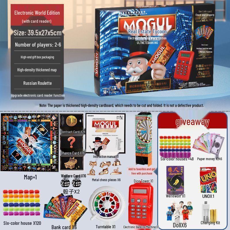 Розкішна настільна гра Монополія від QiuQiao With UNO Large Gift Pack
Розкішна настільна гра Монополія від QiuQiao With UNO Large Gift Pack