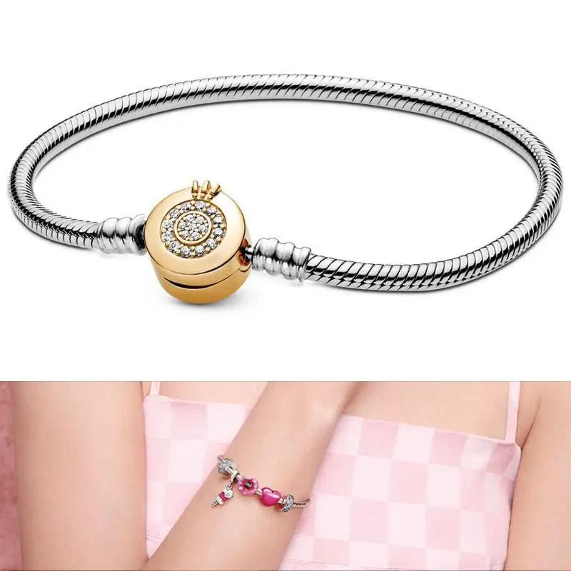 Браслет из стерлингового серебра 925 пробы со змеиной костью, оригинальный подвесной шарм, сделай сам, бусина, женские ювелирные изделия 16cm
Браслет из стерлингового серебра 925 пробы со змеиной костью, оригинальный подвесной шарм, сделай сам, бусина, женские ювелирные изделия 16cm