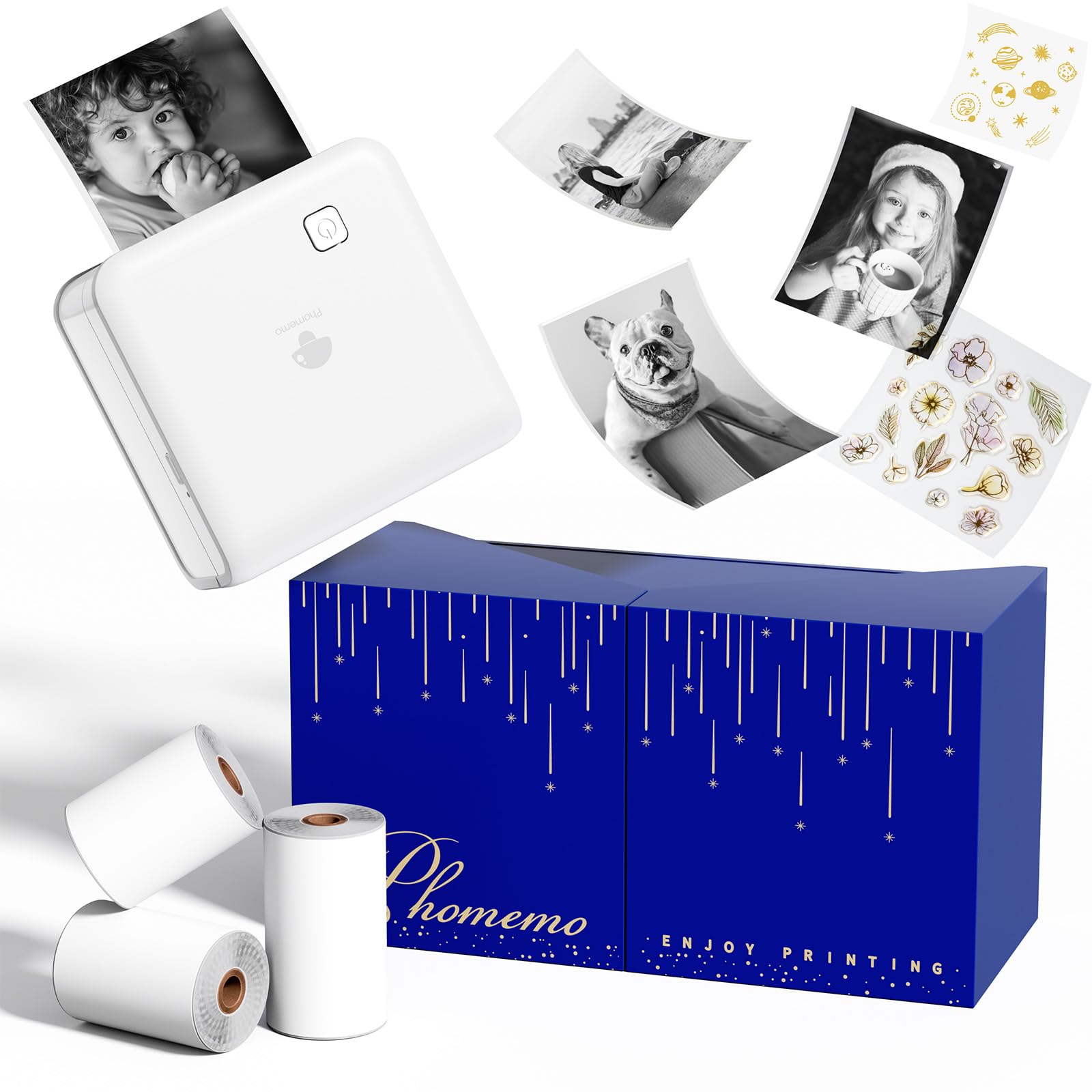 Phomemo Mini Printer Smartphone Compatible Thermal Printer P2S Mobile Printer Small Gift 300DPI Width Black and White Printer Portable Photo Printer білий
Phomemo Mini Printer Smartphone Compatible Thermal Printer P2S Mobile Printer Small Gift 300DPI Width Black and White Printer Portable Photo Printer білий