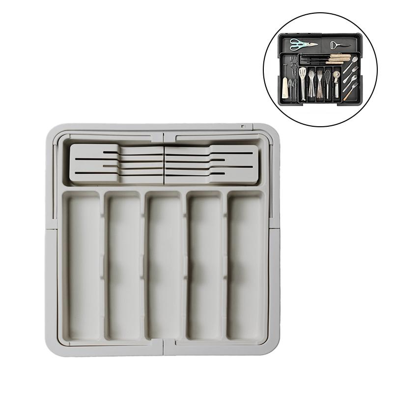 Органайзер для столовых приборов Расширяемый Органайзер для кухонной утвари в ящик Большой Не содержит БФА Регулируемый Лоток для столовых приборов серый
Органайзер для столовых приборов Расширяемый Органайзер для кухонной утвари в ящик Большой Не содержит БФА Регулируемый Лоток для столовых приборов серый