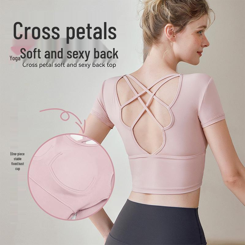 Women s Summer Yoga Top: Cross-Back Crop with Chest Pad, Short Sleeve Fitness Wear Small
Women s Summer Yoga Top: Cross-Back Crop with Chest Pad, Short Sleeve Fitness Wear Small