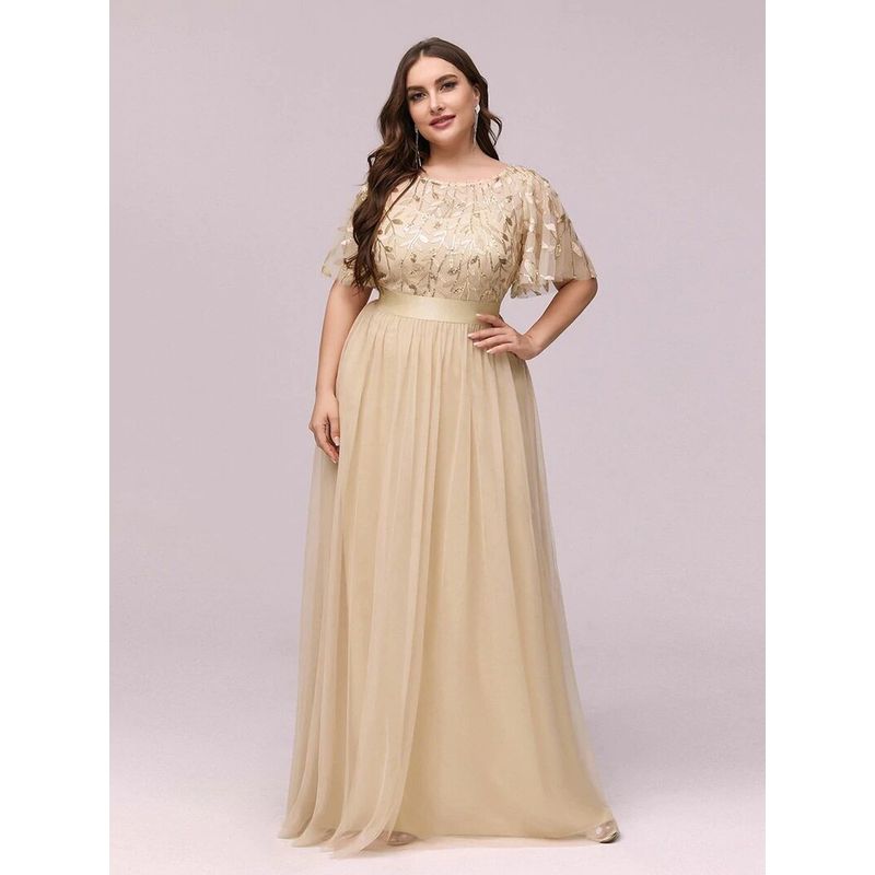 Plus Size Dress for Chubby Girls, Elegant Evening Gown, Plus Size Party Dress, Long Dress for Banquets, Wedding and Birthday Dress Khaki XL
Plus Size Dress for Chubby Girls, Elegant Evening Gown, Plus Size Party Dress, Long Dress for Banquets, Wedding and Birthday Dress Khaki XL