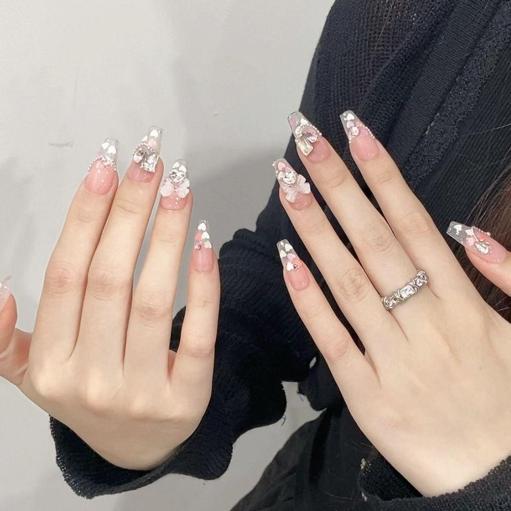 1 set XS/S/M/L Press on Nails with Rhinestone Handmade Nails Ins Style Flash Nail Women Beauty
1 set XS/S/M/L Press on Nails with Rhinestone Handmade Nails Ins Style Flash Nail Women Beauty