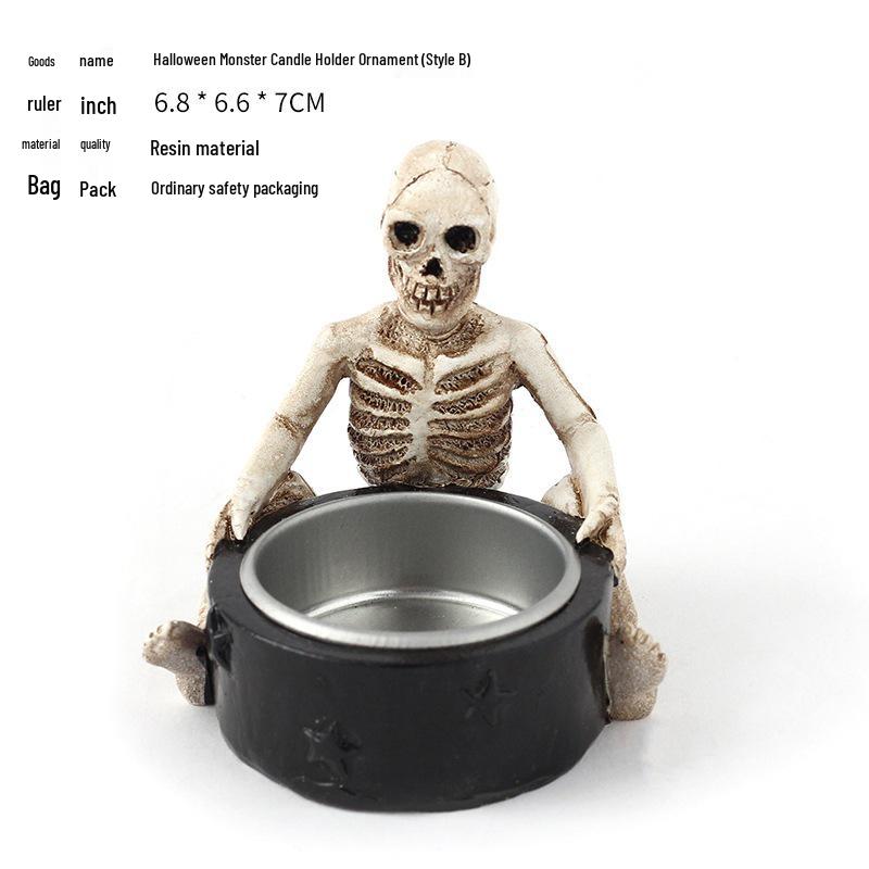 Halloween Resin Candle Holder: Skeleton Ghost Witch Monster Décor
Halloween Resin Candle Holder: Skeleton Ghost Witch Monster Décor