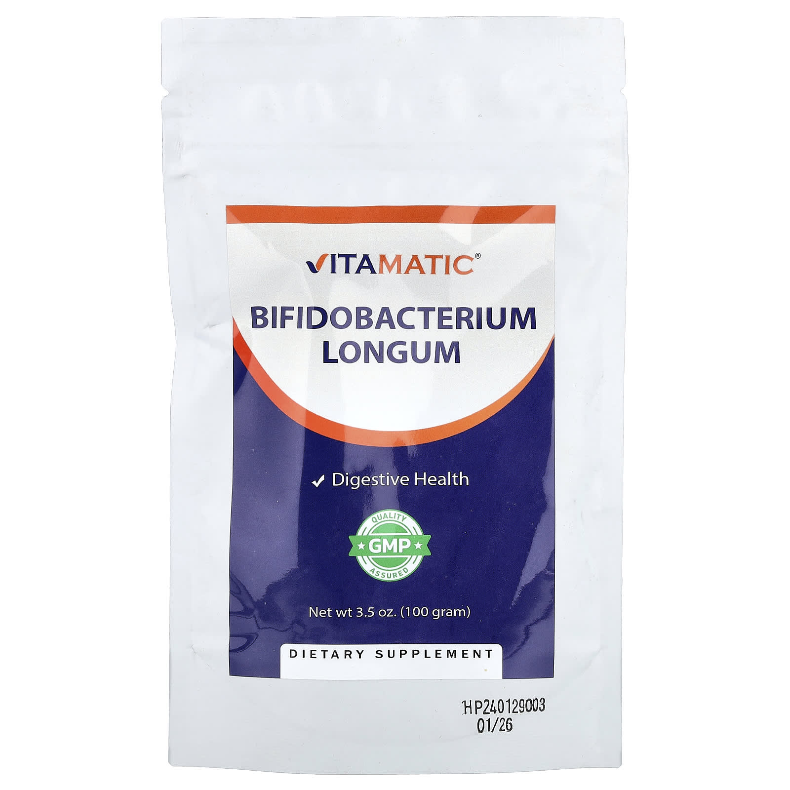 Vitamatic, Bifidobacterium longum, 100g (3.5oz)
Vitamatic, Bifidobacterium longum, 100g (3.5oz)