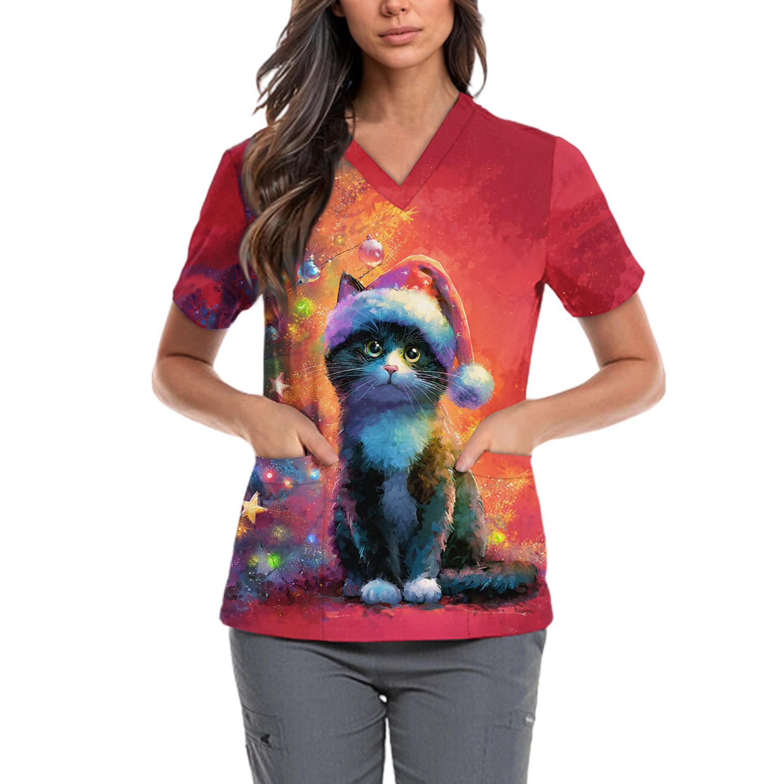 Женская милая блузка с принтом бантиков, рабочая одежда, V-образный вырез, двойной слой, карманы, базовая, с коротким рукавом, пуловер XL красный
Женская милая блузка с принтом бантиков, рабочая одежда, V-образный вырез, двойной слой, карманы, базовая, с коротким рукавом, пуловер XL красный