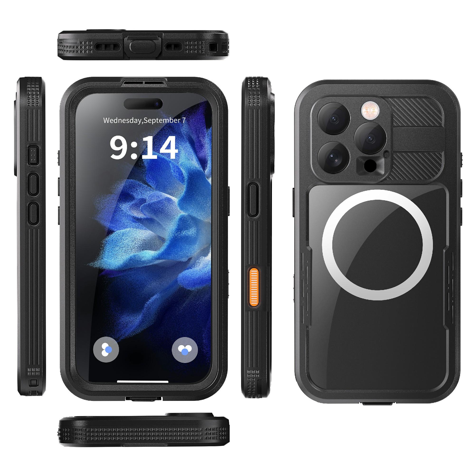 REDPEPPER For iPhone 16 Pro Case Compatible with MagSafe IP68 Waterproof Clear Phone Cover Black
REDPEPPER For iPhone 16 Pro Case Compatible with MagSafe IP68 Waterproof Clear Phone Cover Black