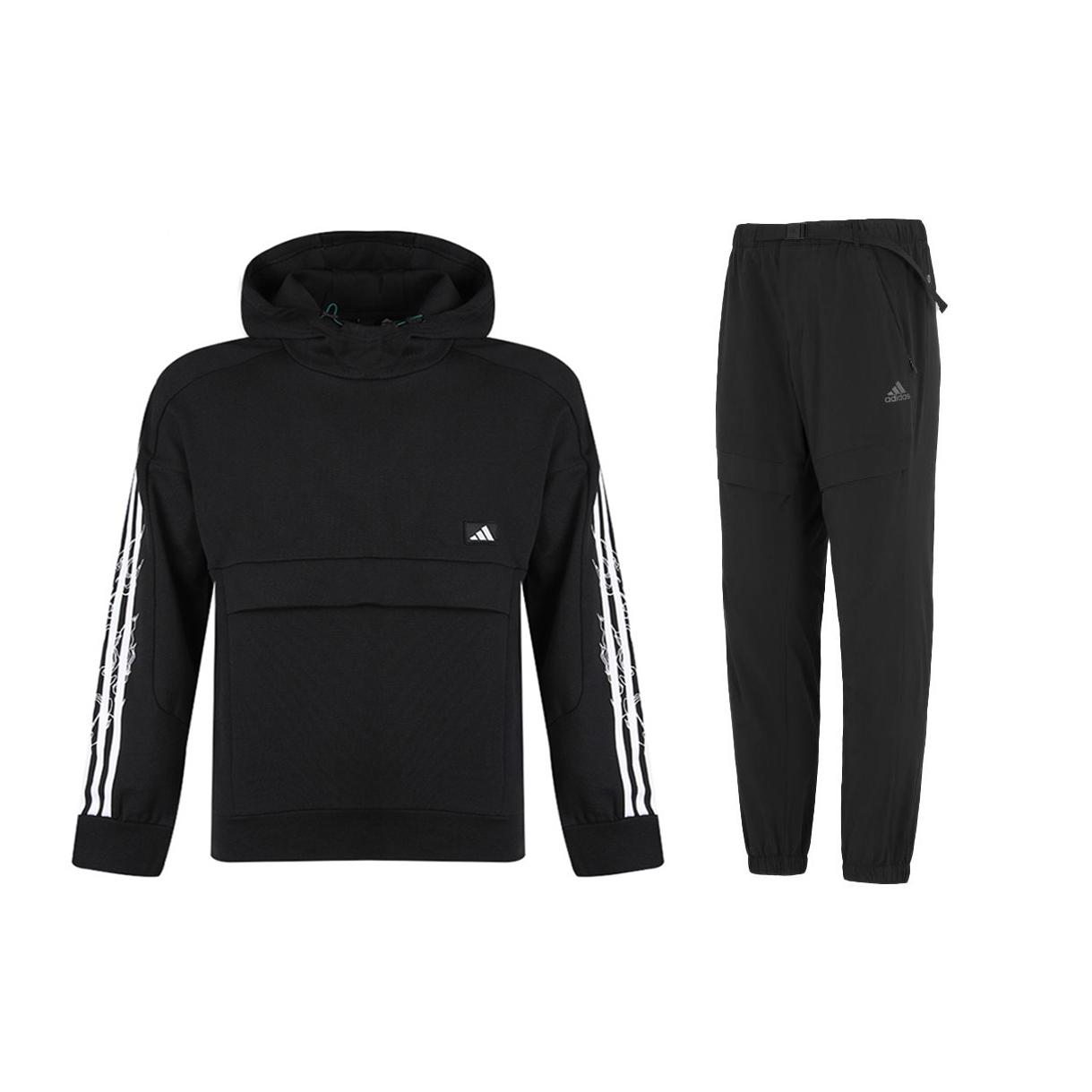 Adidas Striped Knit Hooded Pullover Long Sleeve Sweatshirt Casual Sports Solid Color Drawstring Pants Set Men Sweatshirt Set Black GM4433+HE7362 S
Adidas Striped Knit Hooded Pullover Long Sleeve Sweatshirt Casual Sports Solid Color Drawstring Pants Set Men Sweatshirt Set Black GM4433+HE7362 S