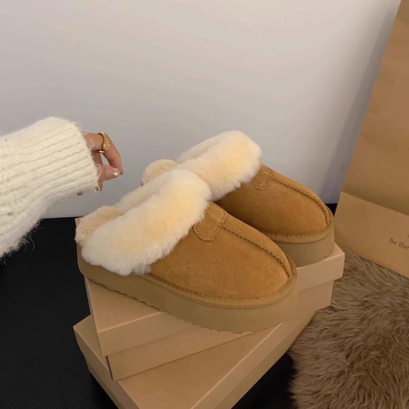 Thick-soled cotton slippers women s autumn and winter outer wear 2025 new one-pedal bag head hairy half slippers velvet snow boots 42
Thick-soled cotton slippers women s autumn and winter outer wear 2025 new one-pedal bag head hairy half slippers velvet snow boots 42