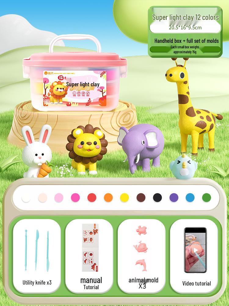 Набор нетоксичной цветной глины для детей - Сверхлегкая глина для ручной работы, сделай сам
Набор нетоксичной цветной глины для детей - Сверхлегкая глина для ручной работы, сделай сам