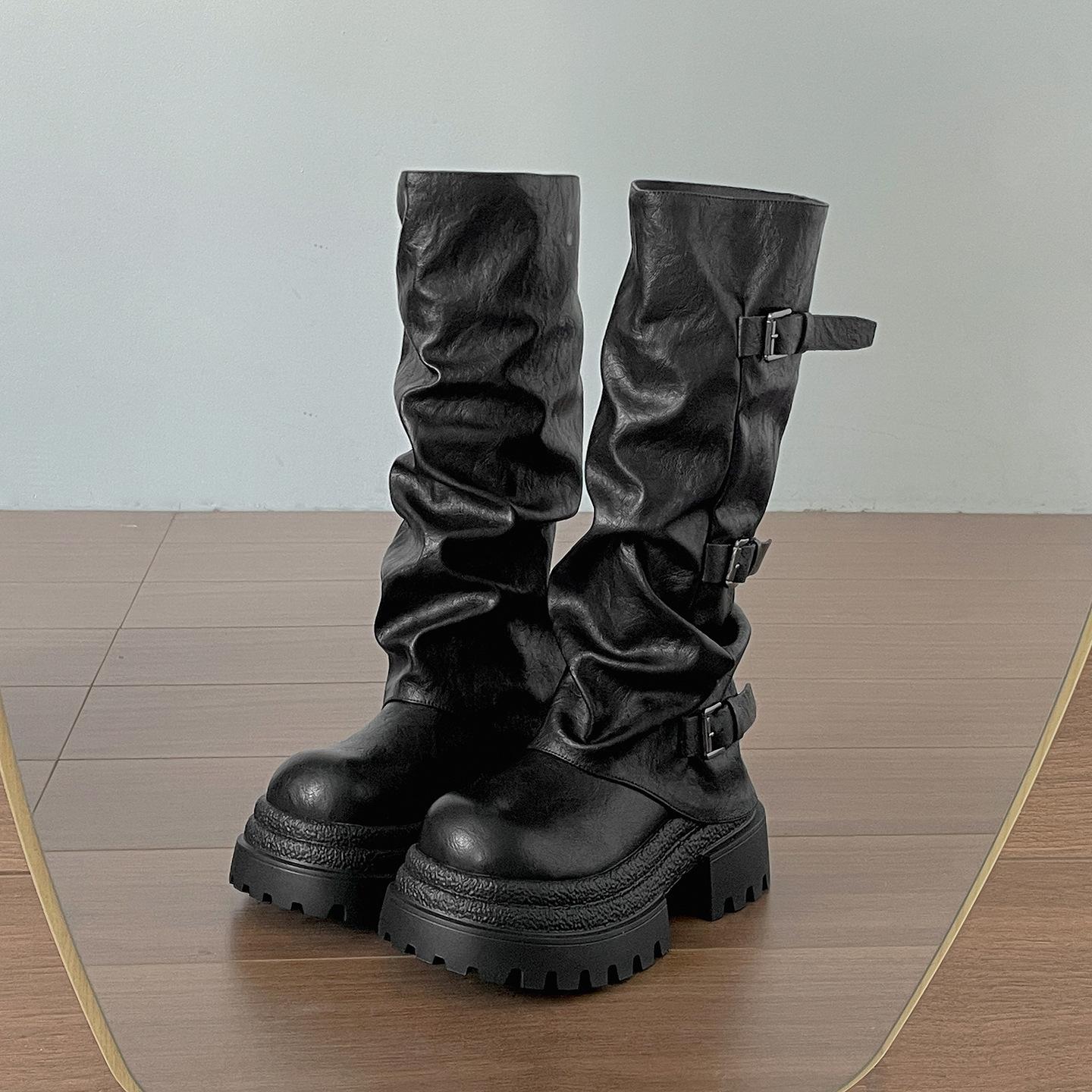 Retro black British platform boots women s boots 2025 new autumn with skirt thin knight boots 40
Retro black British platform boots women s boots 2025 new autumn with skirt thin knight boots 40