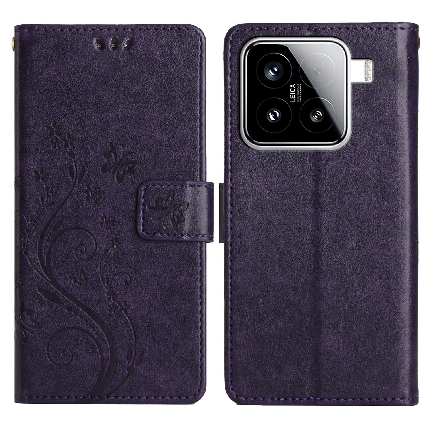 For Xiaomi 15 Leather Wallet Case Butterfly Flower Imprinted Phone Cover with Strap Dark Purple
For Xiaomi 15 Leather Wallet Case Butterfly Flower Imprinted Phone Cover with Strap Dark Purple