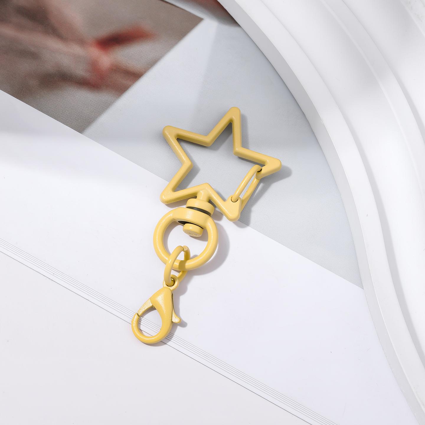 5pcs Colorful Hollow Star Shape Key Chain Clasp Keyrings Big Lobster Clasp Hooks Keyfob Keychain for DIY Jewelry Making Supplies жовтий
5pcs Colorful Hollow Star Shape Key Chain Clasp Keyrings Big Lobster Clasp Hooks Keyfob Keychain for DIY Jewelry Making Supplies жовтий