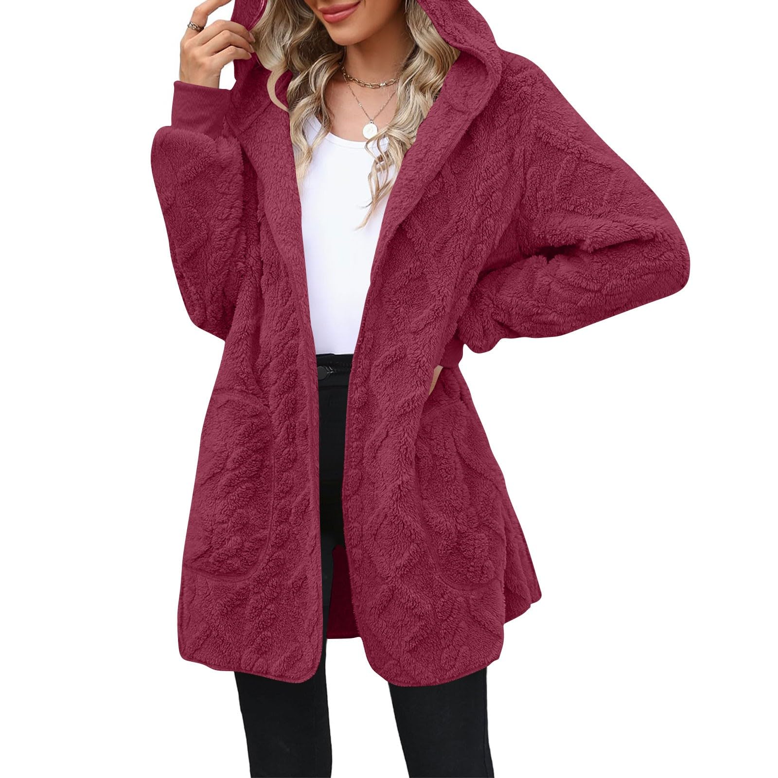 Женское модное пальто однотонное с длинными рукавами, карманом, свободное, с капюшоном, плюшевая куртка XL винный
Женское модное пальто однотонное с длинными рукавами, карманом, свободное, с капюшоном, плюшевая куртка XL винный