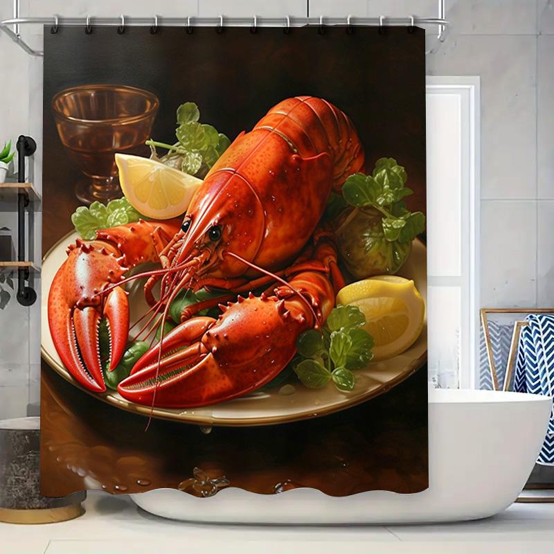 Red Lobster Shower Curtain Seafood Decor Bathroom Window Panel Waterproof Printed Home Decoration Lemon Lime Green Leaf Design G W60H190(CM)-1 Pcs
Red Lobster Shower Curtain Seafood Decor Bathroom Window Panel Waterproof Printed Home Decoration Lemon Lime Green Leaf Design G W60H190(CM)-1 Pcs