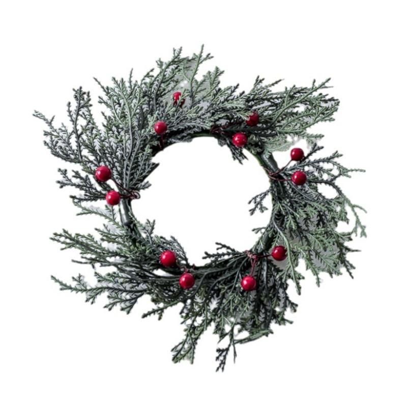 Festive 20cm Artificial Green Wreath Elegant Candlestick Decoration Realistc Pine Decor for Wedding Party Centerpiece 1
Festive 20cm Artificial Green Wreath Elegant Candlestick Decoration Realistc Pine Decor for Wedding Party Centerpiece 1