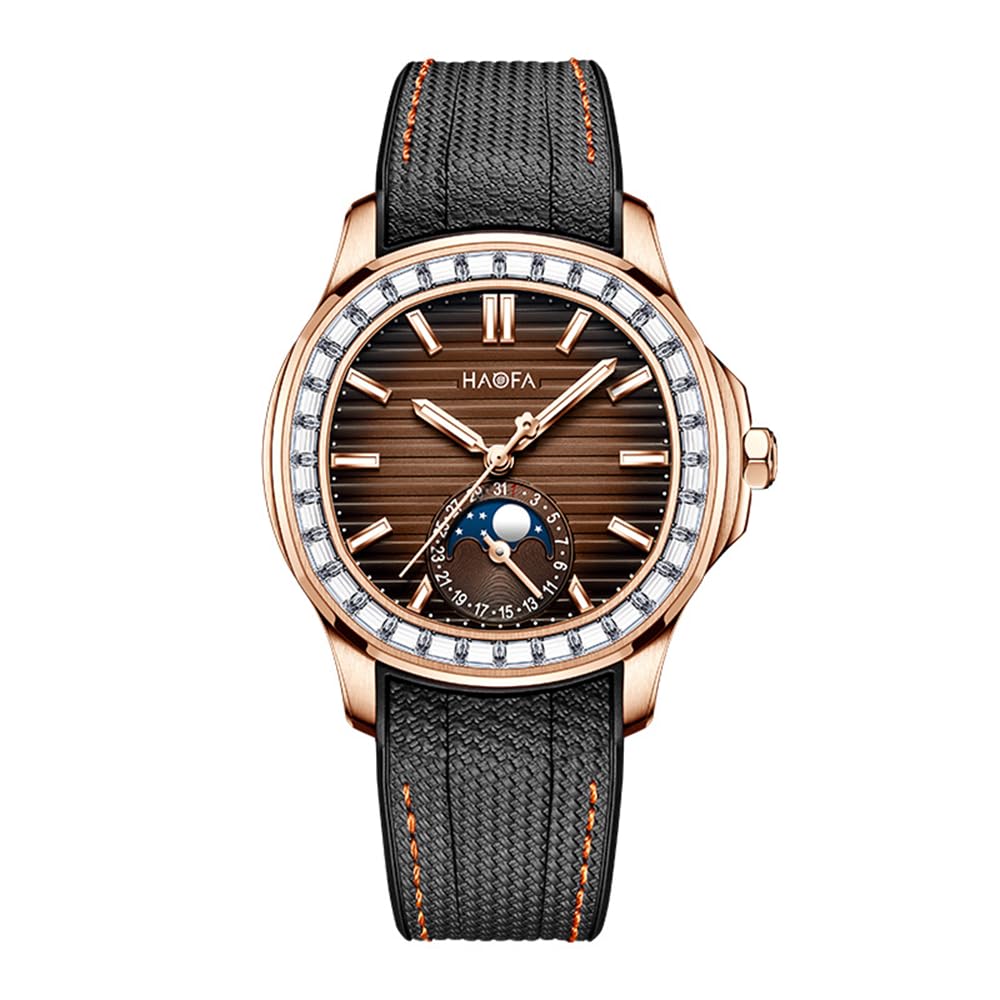 HAOFA Watch Automatic Mechanical Watch Moon Phase Diamond Bezel Business Fashion Gift Men s Men s Men s
HAOFA Watch Automatic Mechanical Watch Moon Phase Diamond Bezel Business Fashion Gift Men s Men s Men s